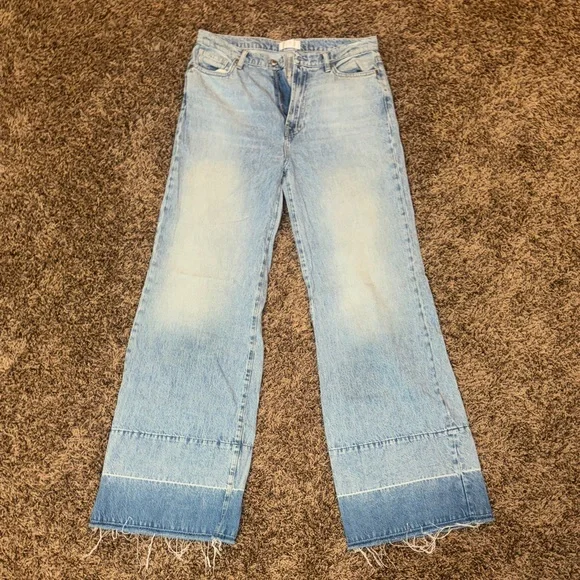 7 for all mankind : Women's Wide-Leg Jeans - Light Blue